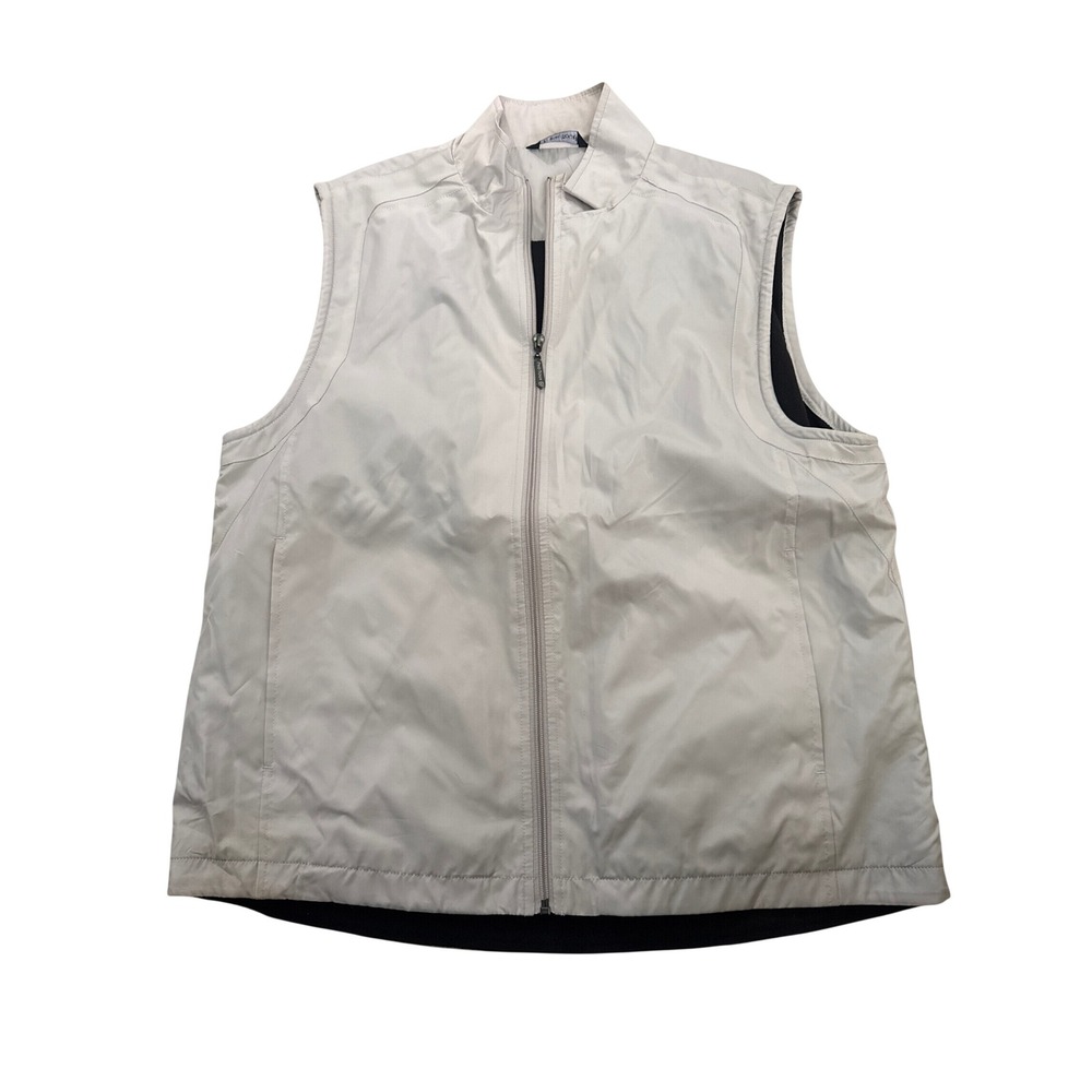 Pro Tour Mens Golf Vest Gray Full Zip Mock Neck Lightweight Sleeveless Size M